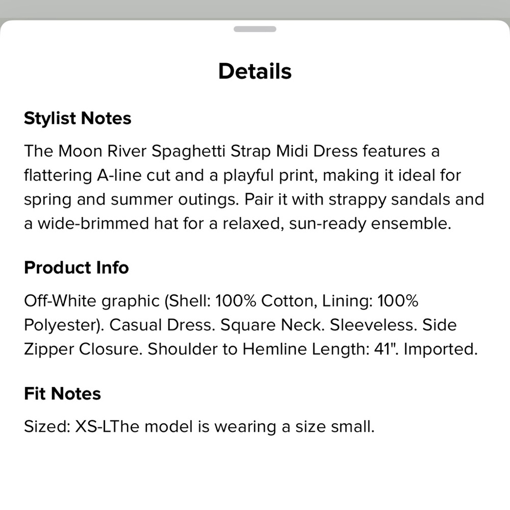 NWT spaghetti strap midi dress - Picture 9 of 9